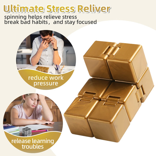 Infinity Cube Sensory Fidget Toy, Fidgeting Game for Kids and Adults, Cool Mini Toy for Stress and Anxiety Relief and Kill Time