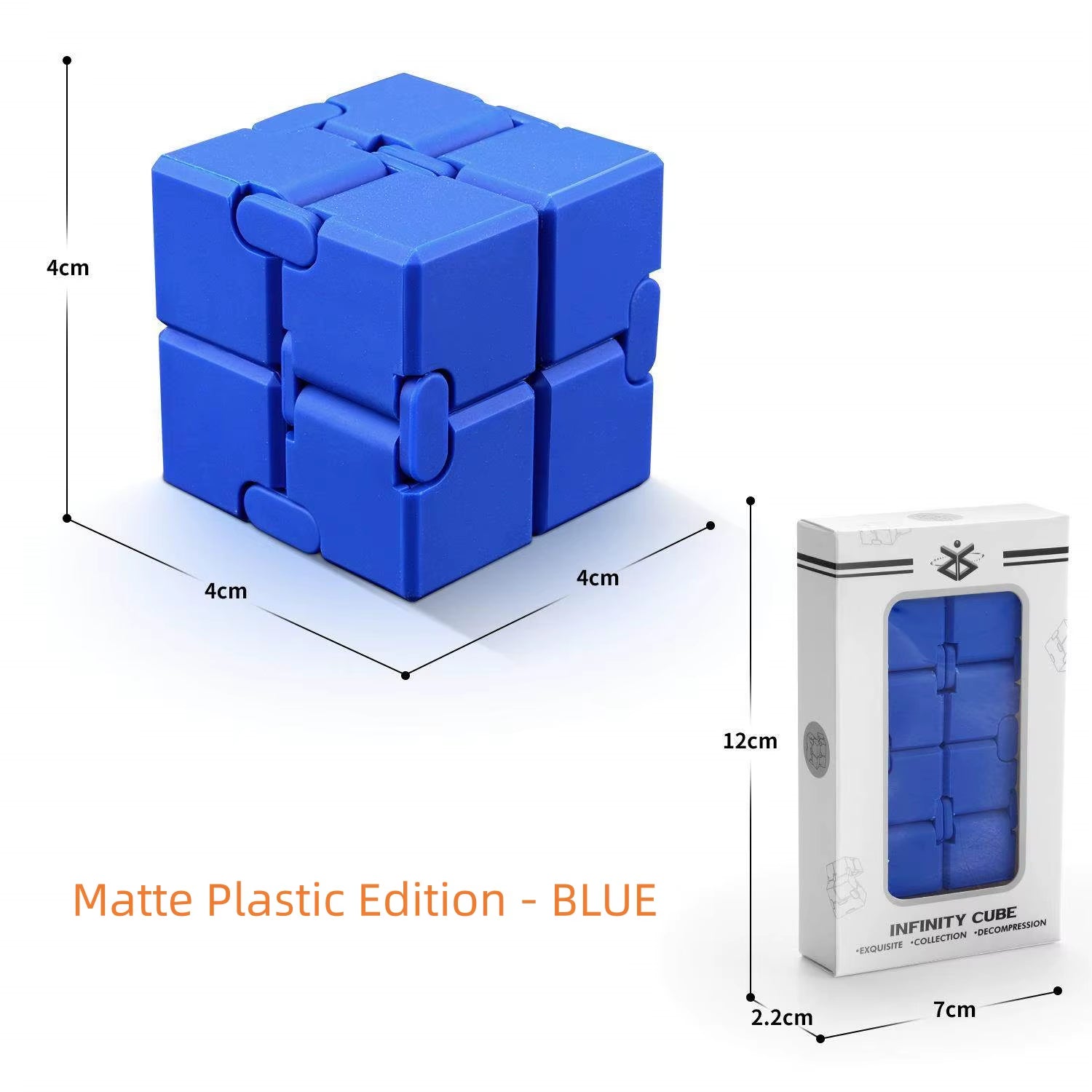 Premium Alloy & Plastic Infinity Cube Fidget Toy – Stress Relief, Anxiety & Sensory Toy for Kids & Adults