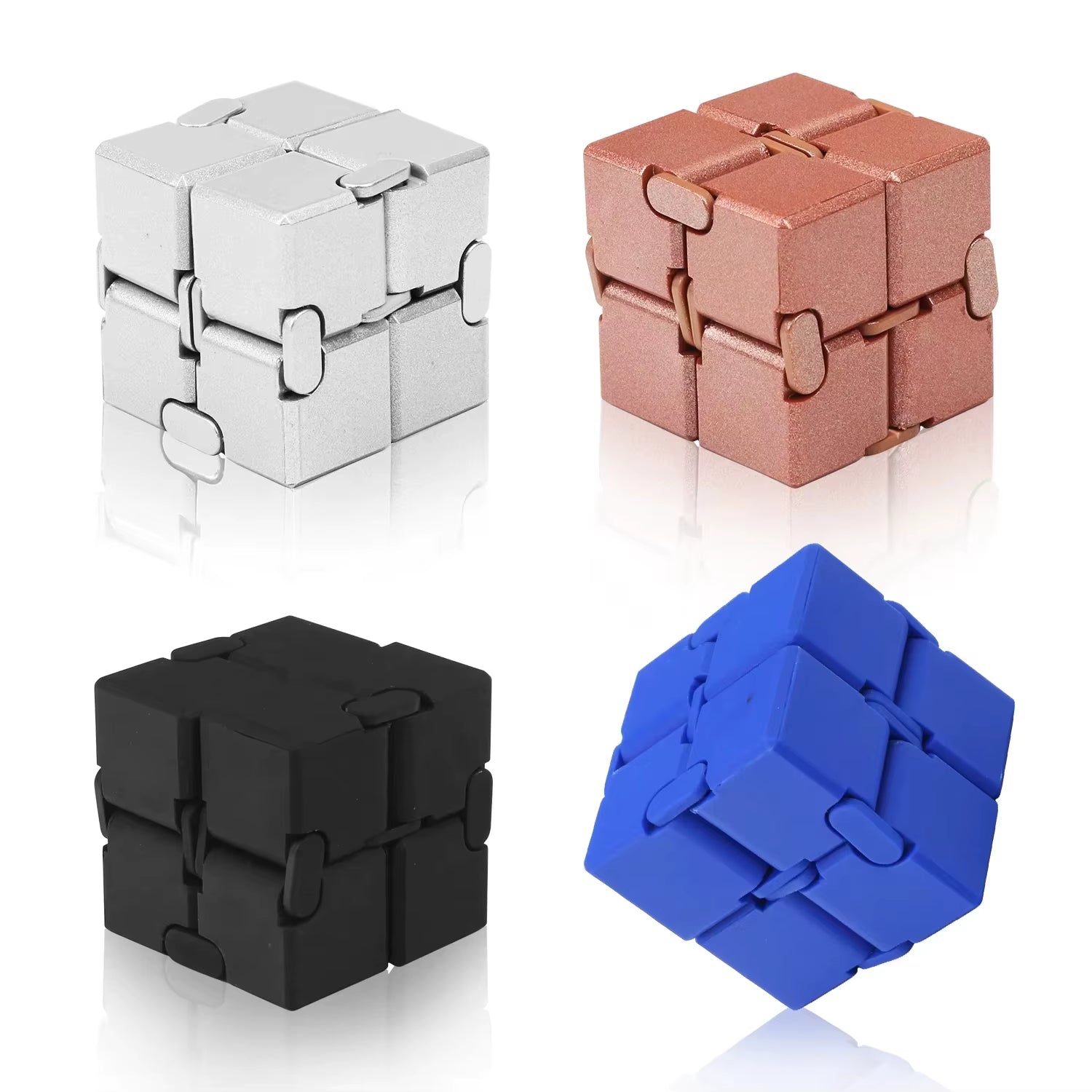 Premium Alloy & Plastic Infinity Cube Fidget Toy – Stress Relief, Anxiety & Sensory Toy for Kids & Adults