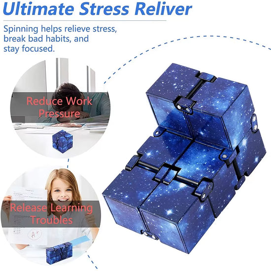 Infinity Cube Fidget Toy – Stress Relief, ADHD, Anxiety & Desk Gadget for Kids & Teens