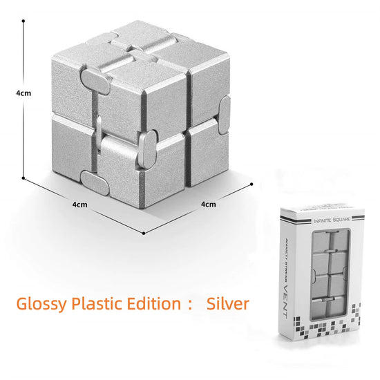 Premium Alloy & Plastic Infinity Cube Fidget Toy – Stress Relief, Anxiety & Sensory Toy for Kids & Adults