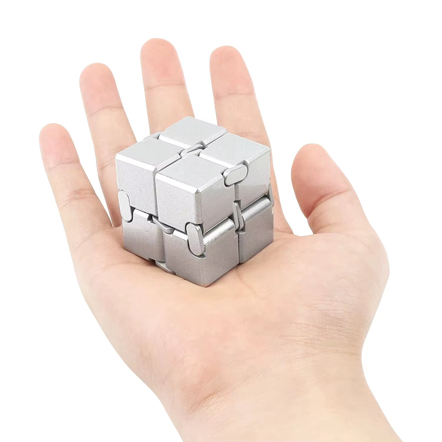 Premium Alloy & Plastic Infinity Cube Fidget Toy – Stress Relief, Anxiety & Sensory Toy for Kids & Adults