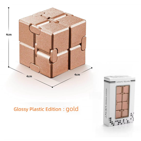 Premium Alloy & Plastic Infinity Cube Fidget Toy – Stress Relief, Anxiety & Sensory Toy for Kids & Adults