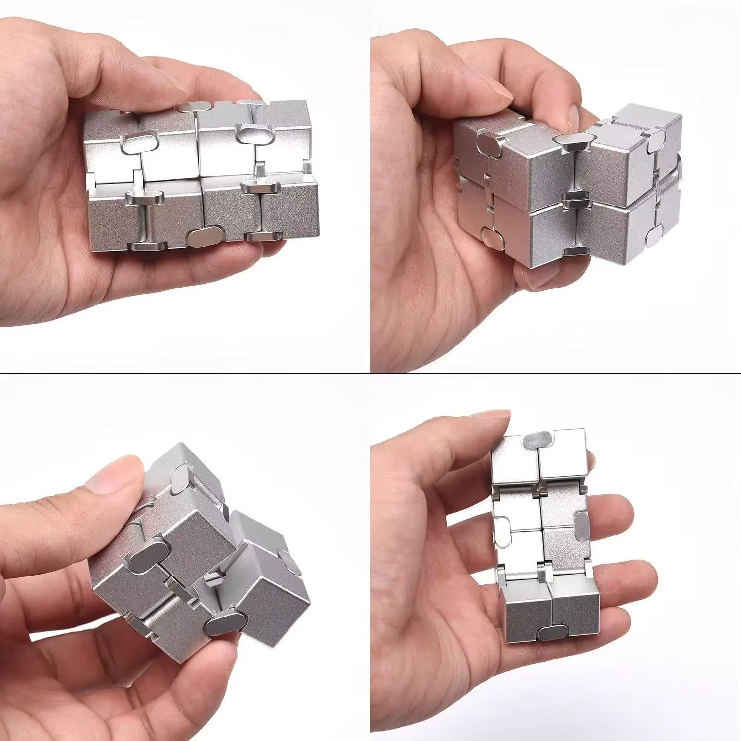 Premium Alloy & Plastic Infinity Cube Fidget Toy – Stress Relief, Anxiety & Sensory Toy for Kids & Adults